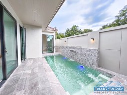 Private Pool Villa Modern Tropical Style - 2 Bedrooms House For Sale In Bang Saray, Na Jomtien