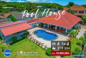 Pool House With Large Corner Plot For Sale - 4 Bedrooms House For Sale In Bang Saray, Na Jomtien