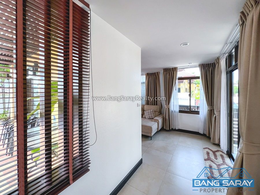 Pool Villa Corner Plot for Rent, Beachside Bang Saray House  For rent