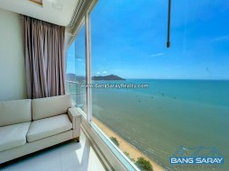 Del Mare Condo, Bang Saray Beachfront, Front-corner 180° Sea Views - 2 Bedrooms Condo For Sale In Bang Saray, Na Jomtien